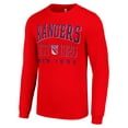 thumbnail image 2 of Men's Starter Red New York Rangers Retro Graphic Long Sleeve Crew T-Shirt, 2 of 3
