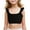 Black, variant on Kaemgyyd Girls Crop Top Cute Ruffle Sleeveless Sports Bra Trendy Square Collar Kids Comfort Dance Yoga Tee for 4-12 Y