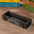 thumbnail image 2 of Natural Wood Rectangle Planter Box (8.66*3.54*1.97") Garden Planter Wooden for Outdoor Plants Vegetables Herbs, Multiple Color Choices Rustic Wooden Planters, Indoor Decorative Box（Brown）, 2 of 6