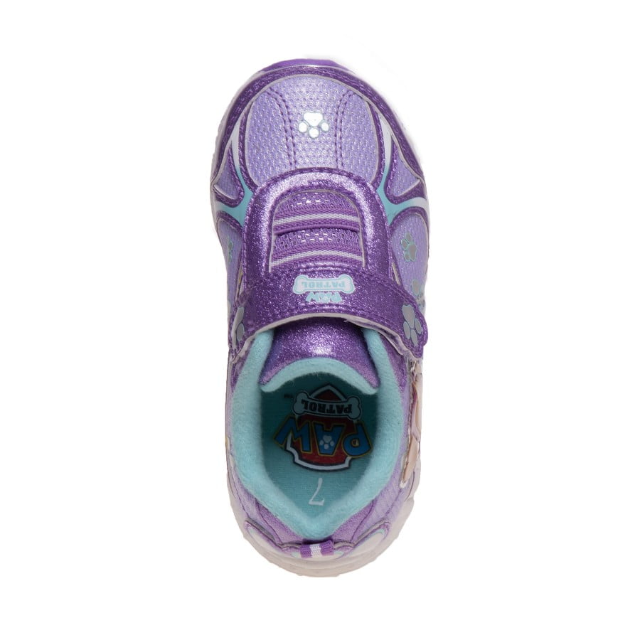 Nickelodeon Paw Patrol Girl Casual Sneakers with Two Red Lights - Purple, Size: 7