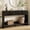 Black - Fluted Panel - 55", variant on Merluxy 55" Fluted Console Table with 2 Drawers and Open Shelf, Modern Entryway Table with Rounded Edges, for Hallway, Living Room, Black