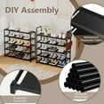 thumbnail image 6 of 10 Tier Tall Shoe Rack with 5 Hooks and Pocket, Sturdy Shoes Storage Organizer for Closet, Large Capacity Space Saving Shelf for Garage, 6 of 8