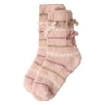 thumbnail image 6 of MeMoi Women's Triple Bow Extra-Plush Non-Skid Cozy Crew Sock - Womens - Female, 9-11, Rose, 6 of 6