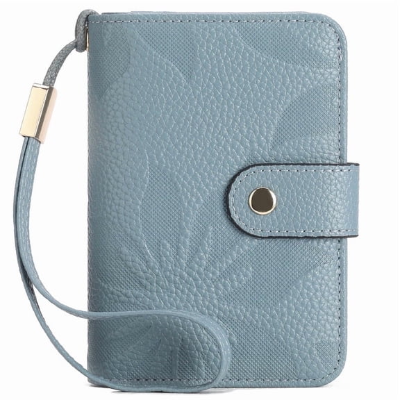 GAEKEAO Wallet for Women Ladies Bifold Leather RFID-Blocking Wristlet Purse Wallet Credit Card Holder with ID Window