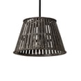 thumbnail image 4 of Meyda 142777 20 in. Peach Basket Pendant, Weathered Wicker Black Hardware, 4 of 4