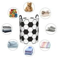thumbnail image 6 of PAYOHTO Foldable Laundry Room Hamper Bucket Waterproof Bathroom Basket for College Student Living Room Storage Pillows Blankets Classic Football Black and White Theme, 6 of 8