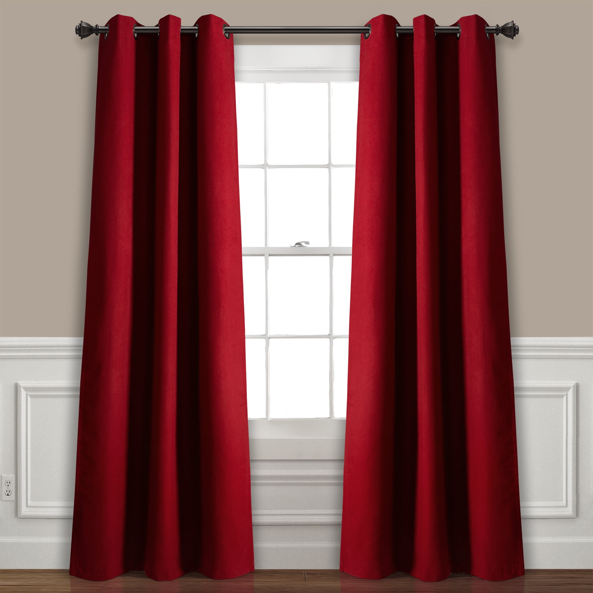 Absolute Blackout Window Curtain Panels Burgundy 76x84 Set Each 38x84