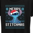 thumbnail image 3 of Lilo & Stitch - Merry Stitchmas Christmas Cross Stitch - Women's Short Sleeve Graphic T-Shirt, 3 of 5