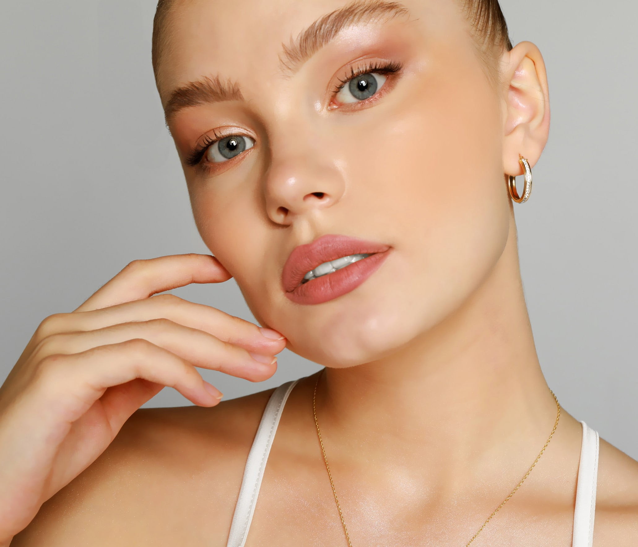Brilliance Fine Jewelry Females 14K Gold Plated Sterling Silver Crystal Hoop Adults Earrings