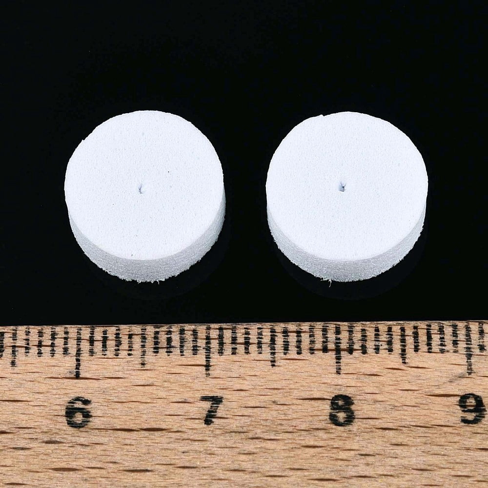 Polystyrene Foam Earring Pads for Ear Nuts Earring Backs WhiteSmoke 12~13x12~13x4~5mm Hole: 1mm about 10000pcs/set