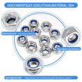 thumbnail image 5 of Jinsinto M12 Nut - Stainless Steel Nut - Self-Locking Nut for Screws, Threaded Bolts & Threaded Rods - 10 pieces, 5 of 5