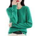 thumbnail image 1 of Cardigan pour Femmes Boutons devant Manches Longues Doux Chaud Tricoté Élastique Confortable Décontracté, 1 of 5