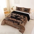 thumbnail image 2 of Catabedysis Rustic Old Wooden Full Size Comforter Sets,Camping Camper Print Bedding Comforter Set For Boys,Multicolor,Black Reversible,3 Pieces,1 Comforter and 2 Pillowcases, 2 of 7