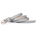 thumbnail image 2 of Beltox Women’s Skinny Leather Grey Belt Waist or Hips Ornament Size 32, 2 of 5