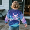 thumbnail image 4 of Uorisanigo Girls Sweatshirt Ruffle Long Sleeve Galaxy Whale Axolotl Pullover Sweater Tops Oversized Shirts Sweatshirt Fall Winter Clothes Kids Pullover Hoodies, 4 of 7
