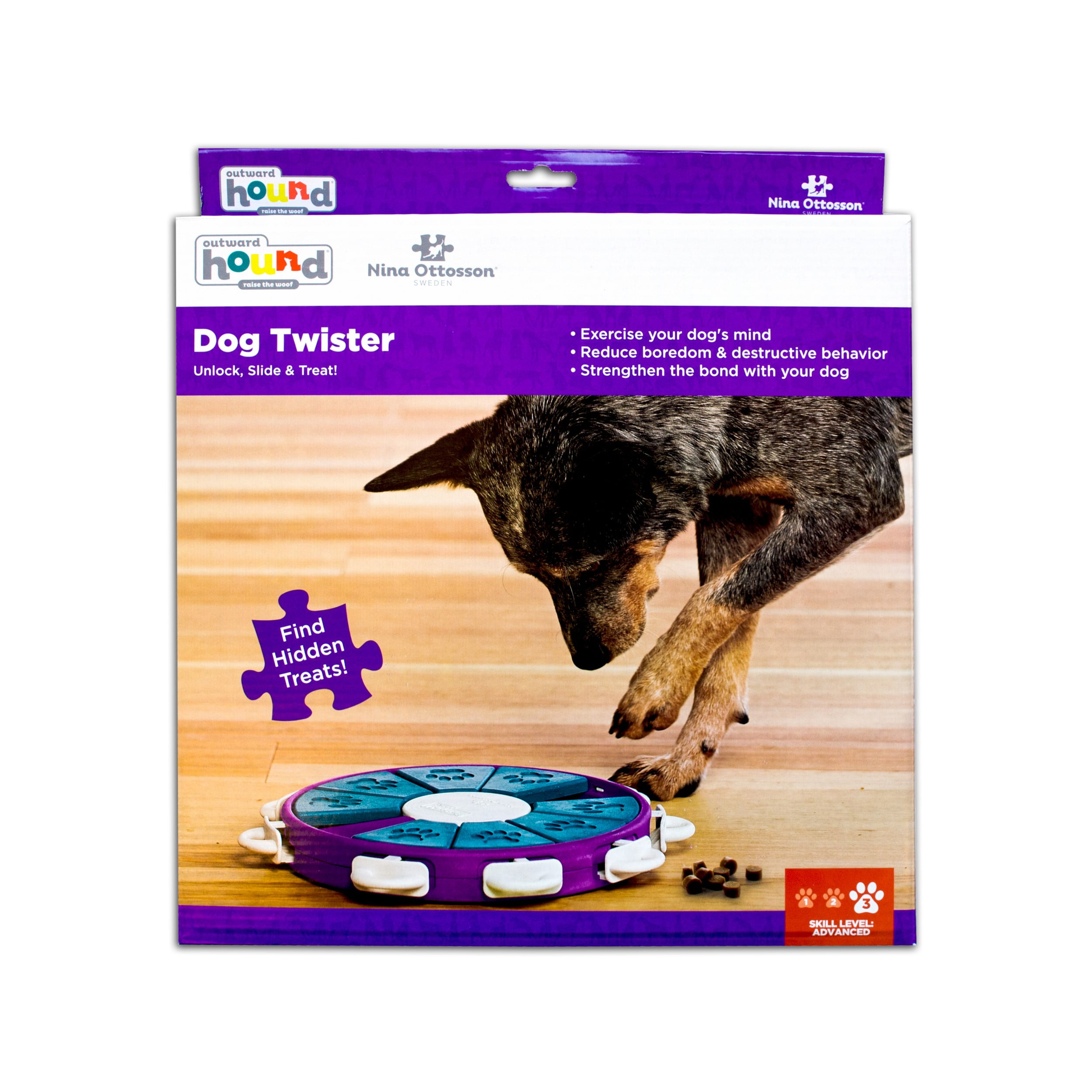 Outward Hound Twister Dog Puzzle - Level 3 Game - Four Your Paws Only