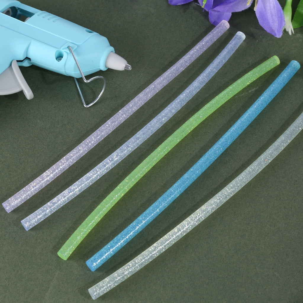 MOMOJIA 100 Coloured Mini Hot Melt Adhesive Sticks, 7x200mm, for Crafts and Quick Repairs, Assorted Color School Office Supplies