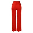 thumbnail image 4 of REORIAFEE Elastic Waist Pants for Women Wide Leg Solid Print Palazzo Pants Scrunch Butt Lift High Waisted Casual Pants Lightweight Baggy Stretchy Trousers 2024 Trending Fashion Clothing, 4 of 7