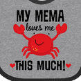 thumbnail image 4 of Inktastic My Mema Loves Me Grandson Boys or Girls Baby Bib, 4 of 4