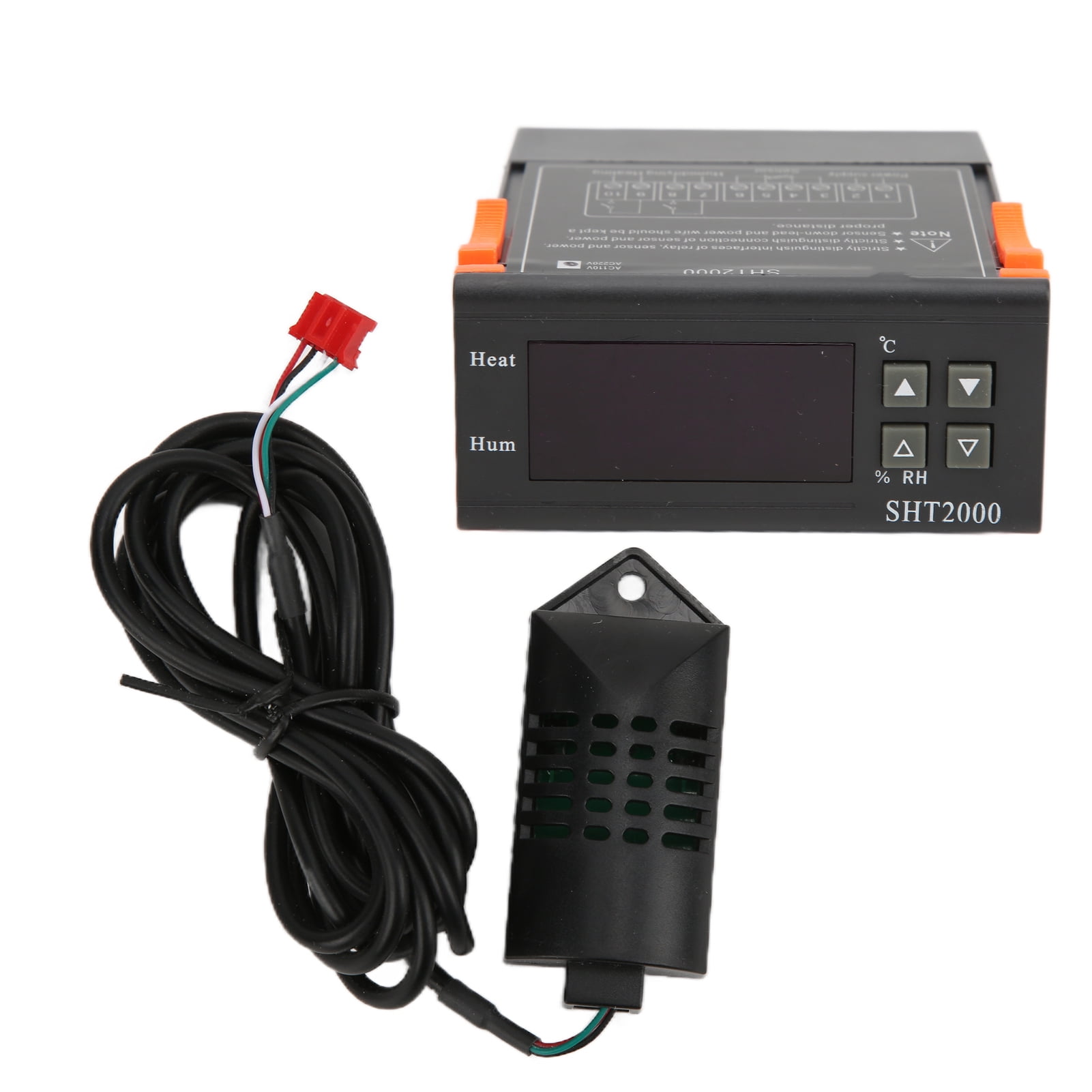 Temperature Controller 2 in 1 Temperature and Humidity Controller for Incubation Greenhouse 110‑220V