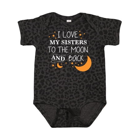 

Inktastic I Love My Sisters to the Moon and Back Gift Baby Boy or Baby Girl Bodysuit