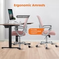 thumbnail image 2 of Atilioo Ergonomic Office Chair, Comfy Desk Chair with Adjustable Height & Lumbar Support, Mesh Swivel Rolling Computer Chair with Armrests for Adults, Pink, 2 of 7
