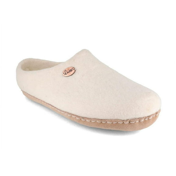 WoolFit® Felt Slippers | Footprint, sheep white