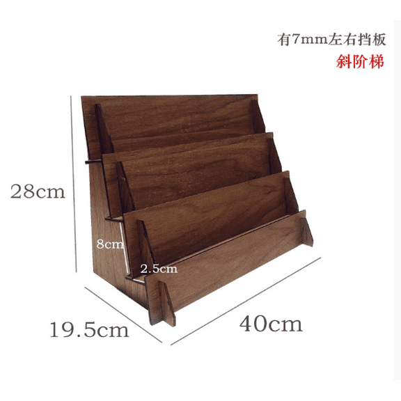 Small walnut wood jewelry display stand