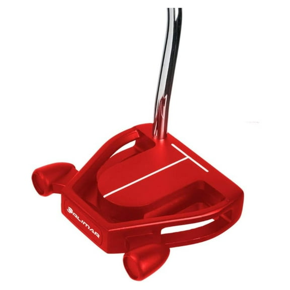 Golf F80 Mallet Putter, Red/Black with Oversize Putter Grip