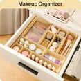 thumbnail image 4 of 25 PCS Plastic Drawer Organizers Set, 4-Size Versatile Bathroom and Vanity Drawer Organizer Trays, Storage Bins for Makeup, Bedroom, Kitchen Gadgets Utensils and Office Beige, 4 of 7