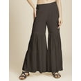 thumbnail image 2 of Moomaya Printed Tiered Palazzo Women Pant , Wide Leg Elastic Waist Viscose Pant, 2 of 9