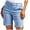 T Blue, variant on Womens Trousers Summer Solid Color Straight Knee Length Leggings With Pocketspants High Waist Trousers Casual Pants S White