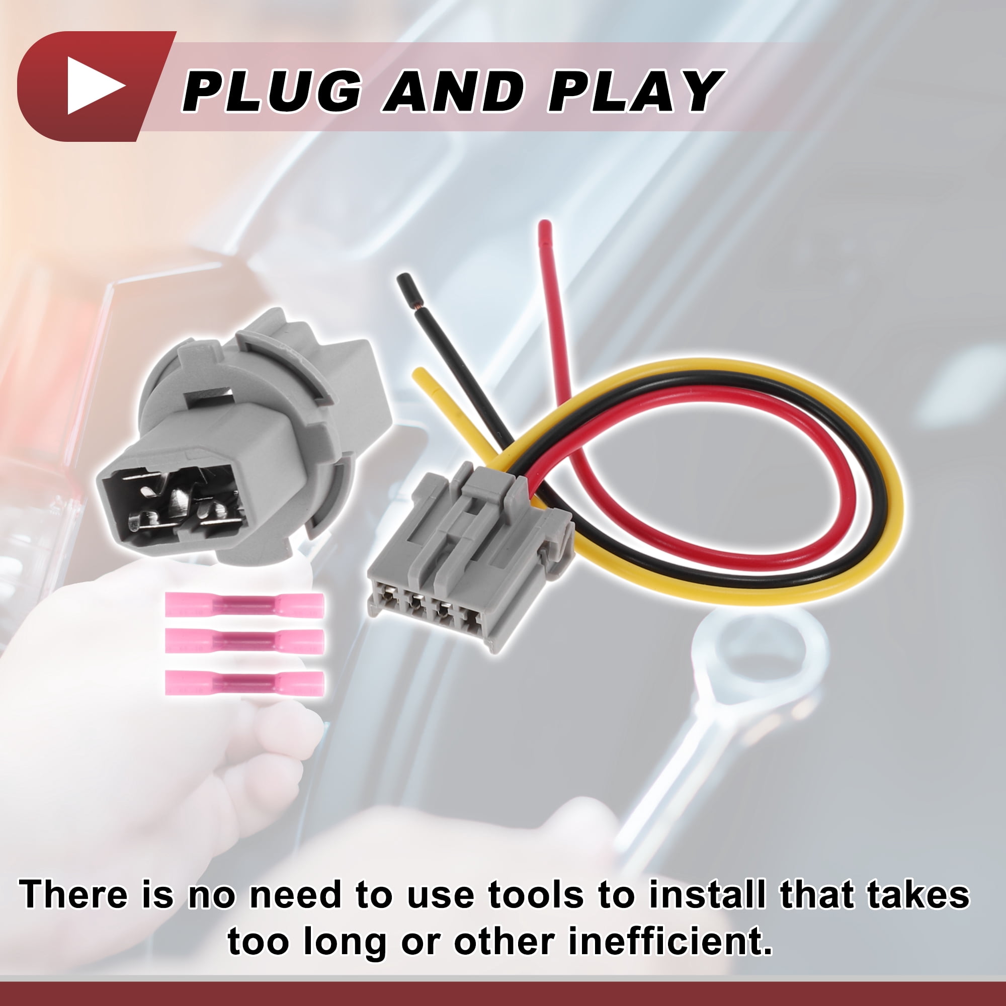 Unique Bargains 33515S50003 Brake Light Socket Wiring for Honda Accord 1998-2015