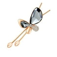 thumbnail image 2 of Chaîne Pendentif Col en Cristal Forme Papillon pour Femmes Collier Long à Pompons Bijou Cadeau, 2 of 3