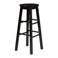 thumbnail image 3 of PJ Wood Classic Round-Seat 24-Inch Kitchen Counter Stools, Black (8 Pack), 3 of 6