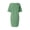 Green, variant on Women's full size round neck half sleeve dress with pockets crafted in one hundred percent polyester fabric for everyday wear