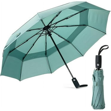Mr. Pen- Windproof Travel Umbrella, Green, Automatic Compact Umbrellas for Rain