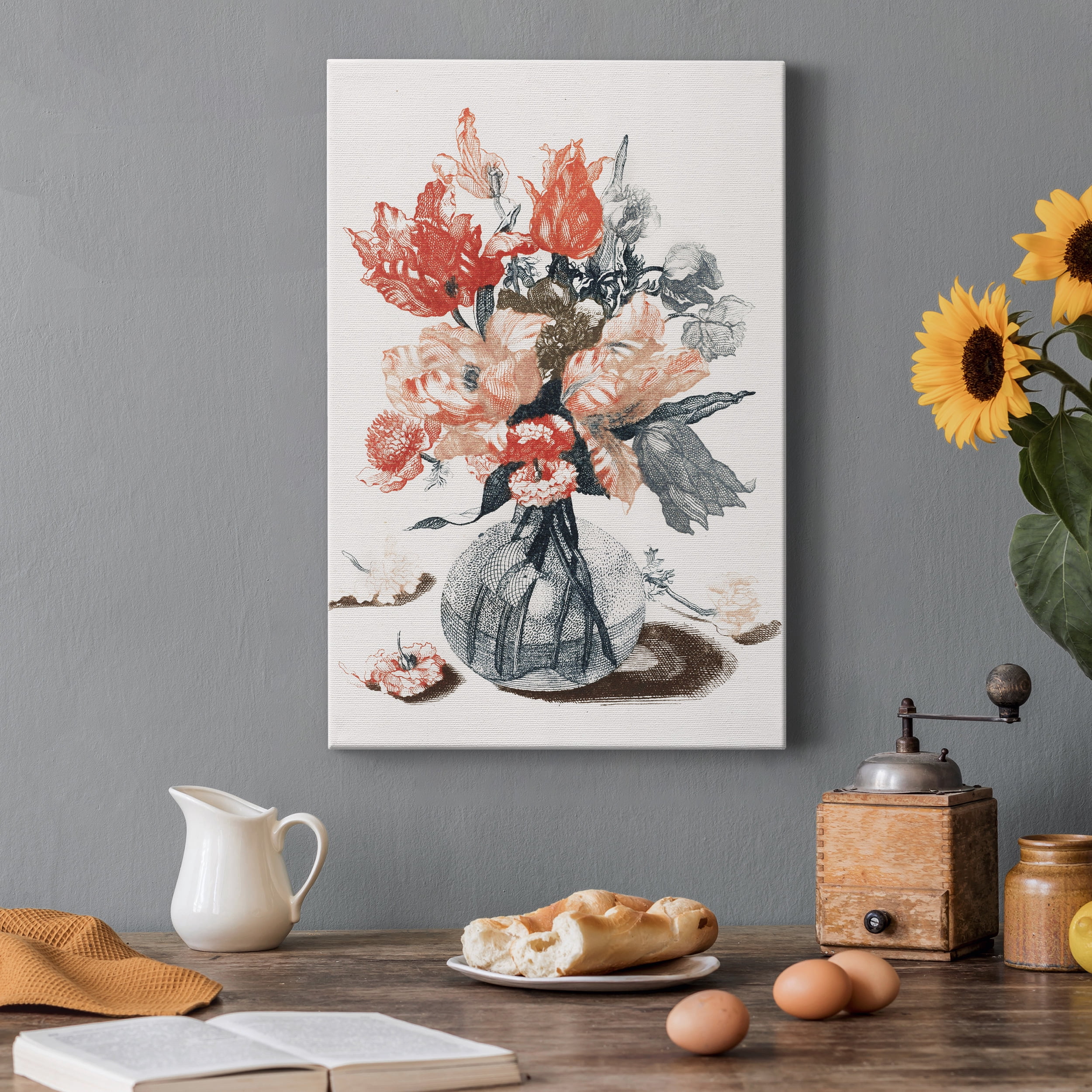 Flowers in a Vase IV Premium Gallery Wrapped Canvas - Ready to Hang - 8 x 12