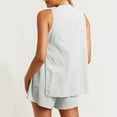 thumbnail image 5 of EINCcm Womens Summer Vacation Outfits Beach Sleeveless V Neck Casual Wear 2 Piece Short Sets Casual Tank Tops and Shorts, 5 of 8