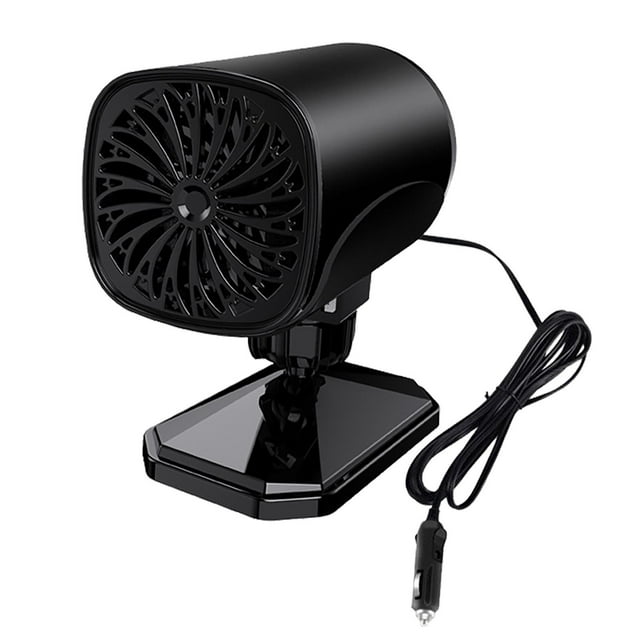 24V High Power Car Heater with Fast Defrost Defog Function and 360° Adjustable Base, 1.4m Cigarette Lighter Plug Heater for Truck RV Bus Cabin Winter Warming
