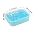 thumbnail image 2 of SIYTUAU Lunch Box With Utensils Compartimented Meal Prep Container Microwave Safe Durable Plastic Food Storage 8.27X5.91X2.56 Inch, 2 of 7