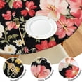 thumbnail image 4 of Pioneer Flower Floral Print Pattern Round Fitted Tablecloth with Elastic Edge,Dining Table Cover Waterproof,Outdoor Round Tablecloth for Camping,Dining,Indoor and Outdoor, 4 of 7