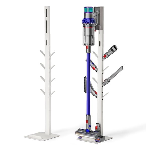 PEGZONE Vacuum Stand Compatible with Dyson G5 V15 V12 V11 V10 V9 V8 V7, S11 A10 A11, NEC180 280TL, Cordless Vacuum Holder with 8 Storage Hooks, Acces