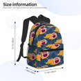 thumbnail image 2 of Balery Burning Rugby Balls Mochila para Mujeres y Hombres, Mochila Ligera Casual para Viajes, Mochila Clásica Básica para la Universidad, 2 of 6