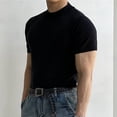 thumbnail image 4 of INCERUN Men Short Sleeves Round Neck Solid Color Basic T-Shirts Casual Skinny Tops Shirt, 4 of 7
