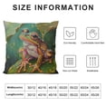 thumbnail image 5 of Sheronv Frog Leaf Raindrops Graphic Decorative Cushion Cover for Home Couch Living Room Bed Sofa - Short Plush Material - 1PC 24x24in, 5 of 5
