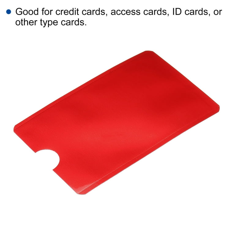Uxcell Protector NFC Holder Rfid Blocking Credit Card Sleeves Red 15Pack