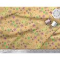 thumbnail image 2 of Soimoi Orange Cotton Voile Fabric Leaves,Insect & Floral Artistic Print Fabric by The Yard 56 Inch Wide, 2 of 3