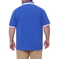 thumbnail image 3 of INSPIRE CHIC Men's Big & Tall Contrast Color Short Sleeve Button Down Work Formal Polo Shirts 6XL Royal Blue, 3 of 4