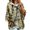 02#Brown, variant on Womens Forest Leaf Allover Print Drawstring Hooded 3/4 Sleeve Pullover Loose Casual Fashion Top Daily Outdoor Street Outfits